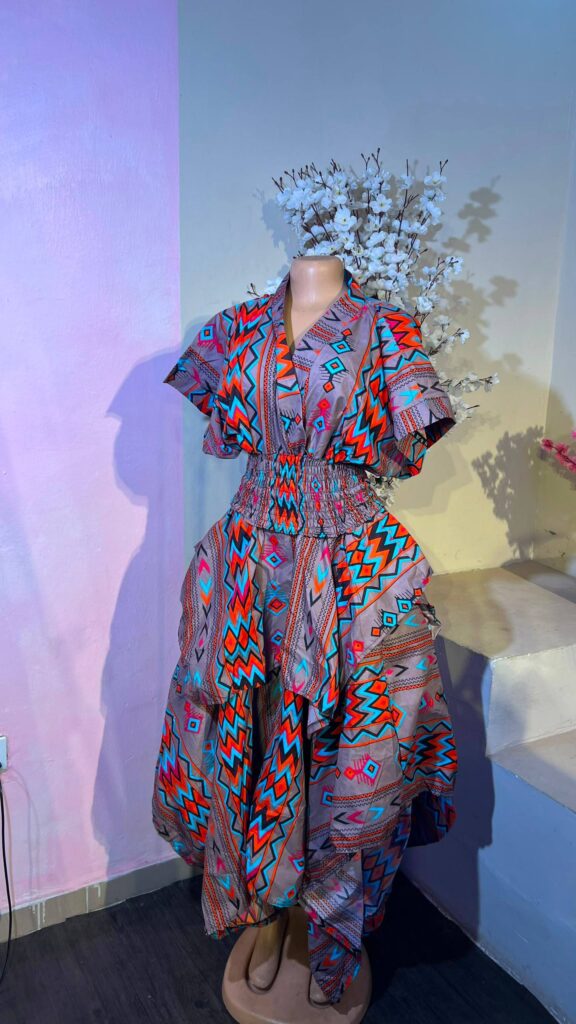Ankara Handkerchief Top with Skirt 2