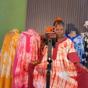 Adire Silk Bubu Gown
