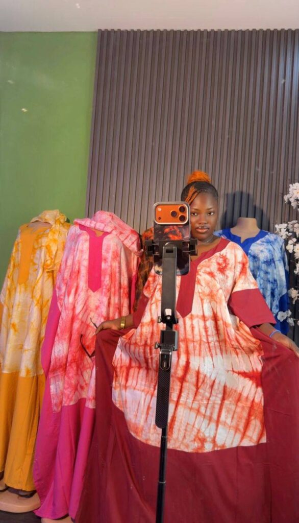Adire Silk Bubu Gown